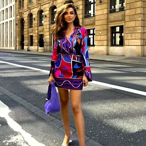 Zara Top Pucci Style Printed Blouse Size XS • BLOGGER FAVORITE •NEW WITH TAGS • - Picture 11 of 16